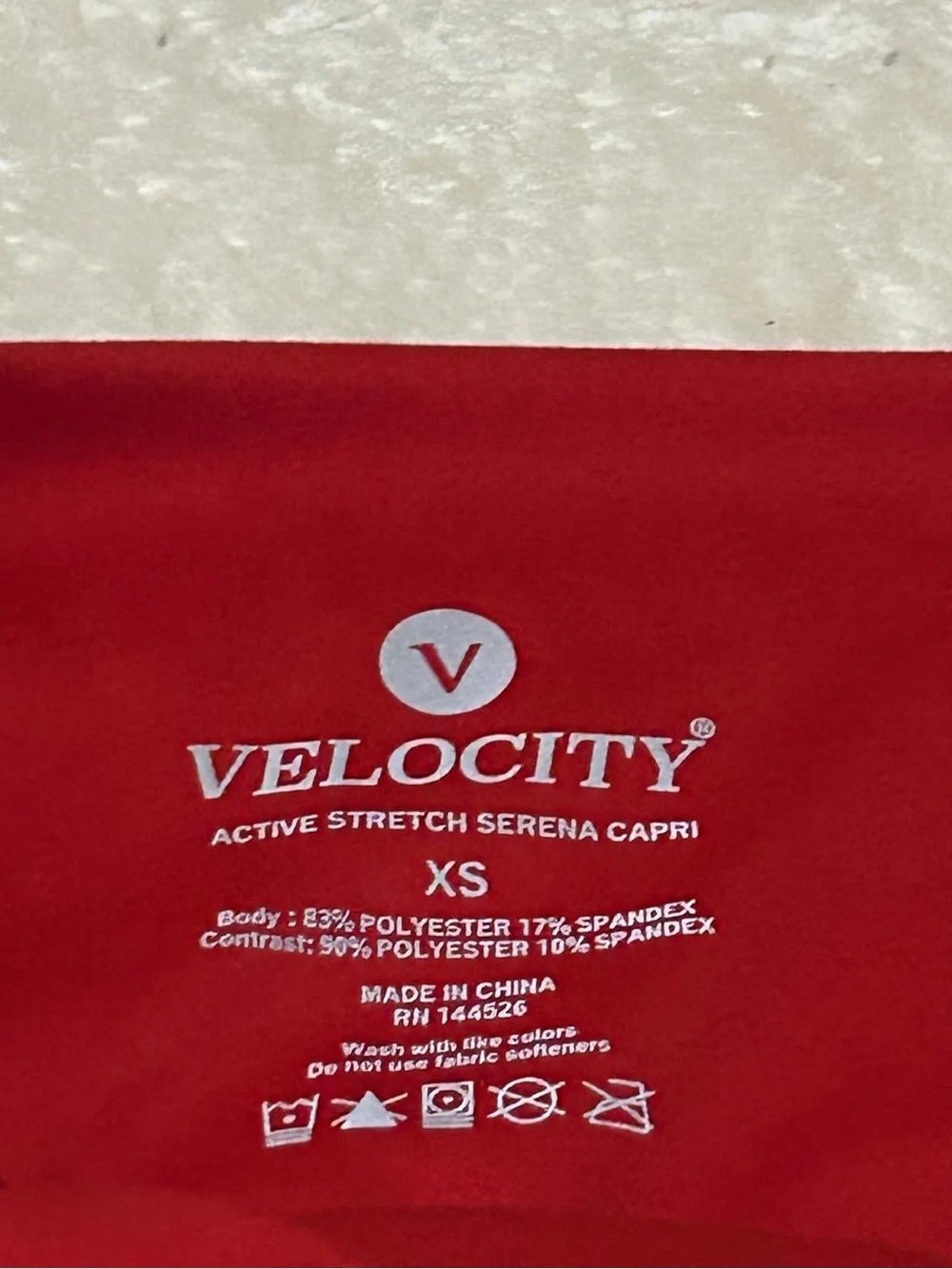 Velocity Red High-Waist Active Leggings for Kids